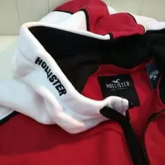 正規品　新品ホリスターフード付きトレーナー　Mサイズ　赤白