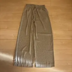 AMERICAN HOLIC ワイドパンツ　イージーパンツ　L ドット　ベージュ