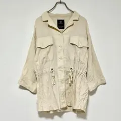 n1160【ダブルクローゼット】コットン100% シャツジャケット アイボリー