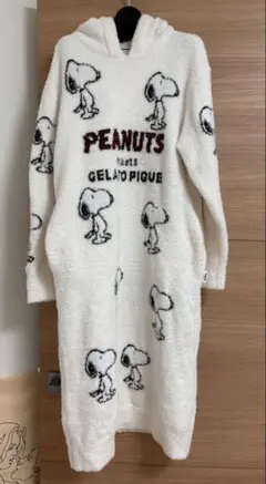 PEANUTS スヌーピー フード付きルームウェア　ジェラートピケ