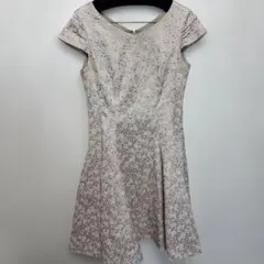 ノースリーブ フレアワンピース ベージュ系刺繍のサムネイル