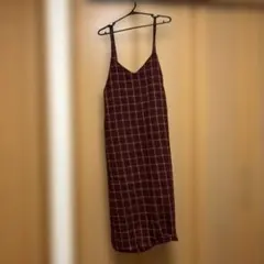 チェック柄 キャミワンピース