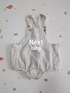 Next baby ストライプオーバーオール 3-6ヶ月