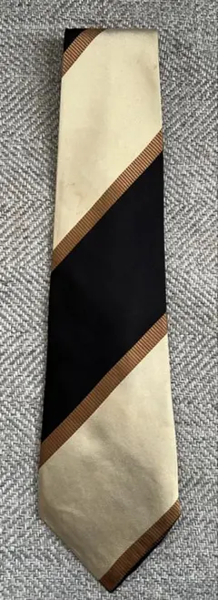 Paul Smith シルクネクタイ 黒・ベージュ・茶色
