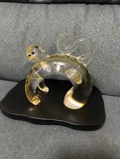 ガラス製 猿の置物 マルティグラス