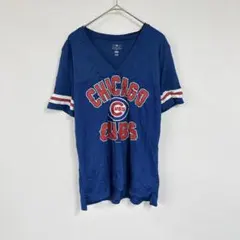 CHICAGO CUBS【L】Vネックシャツ スポーツ カジュアル ブルー