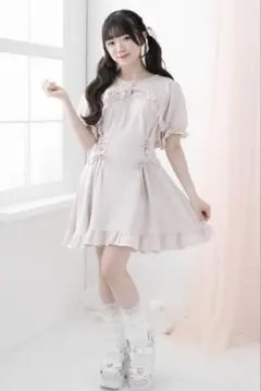 【美品】DearMyLoveRose スウェットワンピース オフベージュ M L