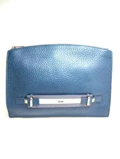 FURLA フルラ クラッチバッグ ネイビー レザー