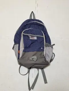 子供用ネイビー グレー チェック柄 リュック