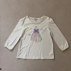 any FAMクリーム色 長袖Tシャツ ドレス刺繍