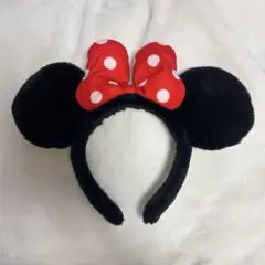 ミニーマウス カチューシャ　赤　リボン