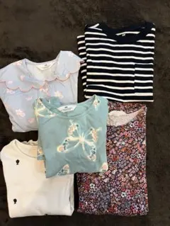 H&M 花柄刺繍 シャツ　ロンT ワンピース　5点セット