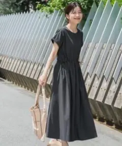 IENA イエナ B.サッカーVネックワンピース グリーン みーさん - メルカリ