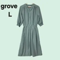 ​grove グローブ ワンピース L くすみグリーン ワールドのサムネイル