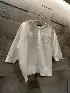 CABaNファインポリエステルハーフスリーブポケットカーディガン