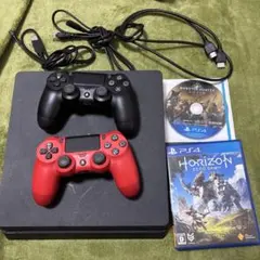 PS4 本体セット コントローラー2個付き ソフト2本 すぐ遊べる 動作確認済み