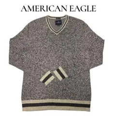 AMERICAN EAGLE Vネックセーター グレー系