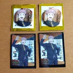 呪術廻戦　5周年　マルイ　虎杖悠仁　缶バッジ　クリアカード