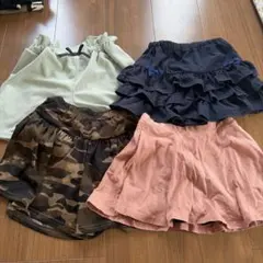 ガールズ キュロット・ショートパンツ 4点セット