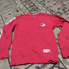 ミッキーマウス 赤 長袖トレーナー
