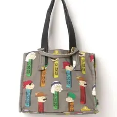 ear PAPILLONNER ❀ PEZキャンバス/牛革ハンドルトートバッグ