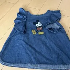 マーキーズ　ミッキー　フリルデニムノースリーブ 140
