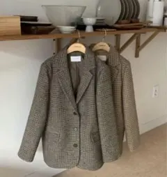 LAURENHI チェック柄 テーラードジャケット S