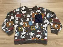 PEANUTS スヌーピー 総柄 トレーナー 120cmのサムネイル