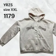 Y R Z S 지퍼 파커 베이지 XXL 앞 빈 후드 헌 옷