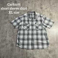 Carhartt半袖チェックシャツRELAXED FITワークチェックXLサイズのサムネイル