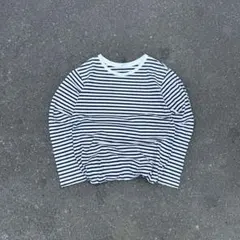 y2k 00s olduniqlo短丈ボーダーロンT長袖カットソーarchive
