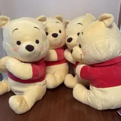 くまのプーさん　ビッグぬいぐるみ　4つセット
