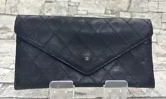 良品✨シャネル ビコローレ ココマーク キルティング 長財布 カードケース CHANEL シャネル ビコローレ ココマーク キルティング 長財布 黒