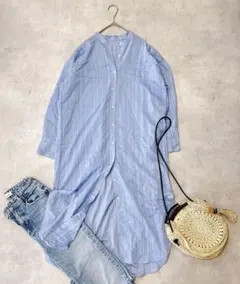 SALE☆トゥモローランド バンドカラー チュニックブラウス オーバー 
