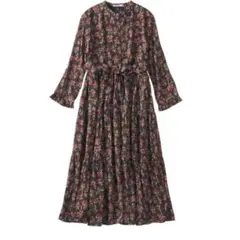 新品　SO CLOSE 小花柄ティアードワンピース 定価19,900円　LL