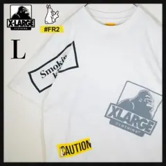 【人気コラボ】FR2 エクストララージ ランダムロゴ Tシャツ 白 Lサイズ