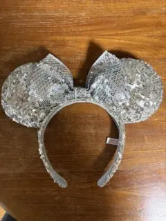 ミニーマウス　カチューシャ シルバー