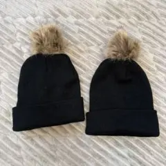 キッズ ニット帽 お揃い 2点セット