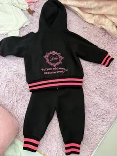 4/30まで！ちびRady♡85センチ　ブラック・ピンクセットアップ