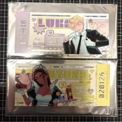 エイリアンステージ アニメイトカフェ 箔押しチケットカード　ルカ、ヒョナ