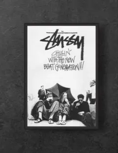 Stussy ストゥーシーA4アートフレーム ストリート インテリア 額縁入り