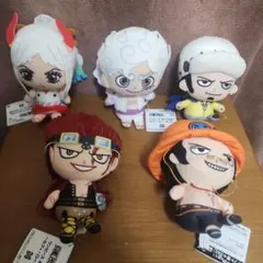 ワンピース ぬいぐるみ ルフィ ロー キッド ヤマト エース 5種セットのサムネイル
