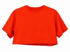 新品 クロップド Tシャツ オレンジ