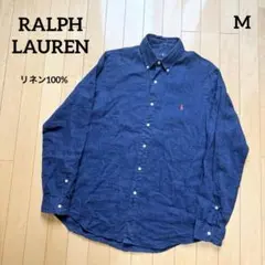 【国内正規品】ラルフローレン リネン シャツ クラッシックフィット M ネイビー