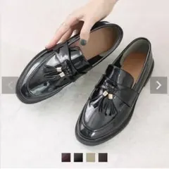 vivian タッセルローファー　ブラック