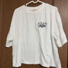 continuer de NICE CLAUP くま刺繍 Tシャツ ホワイト
