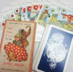 50s 1950s 九九かけ算 知育 教育用カードゲーム ヴィンテージ 레트로