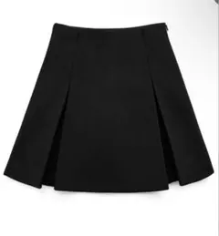 GRL インパン裏地付ボックスプリーツフレアミニスカート[mei41]