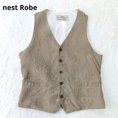 nest Robe ベスト リネン100 ベージュ　洗えるのサムネイル