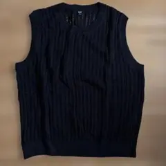UNIQLO ブラック ノースリーブニット XL